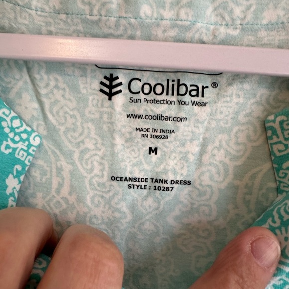 Coolibar Womens Blue Printed Sleeveless UPF 50+ d'Orsay Sheath Midi Dress Medium - Picture 2 of 4